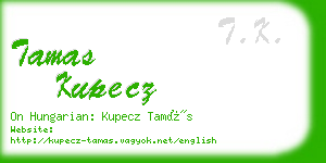 tamas kupecz business card